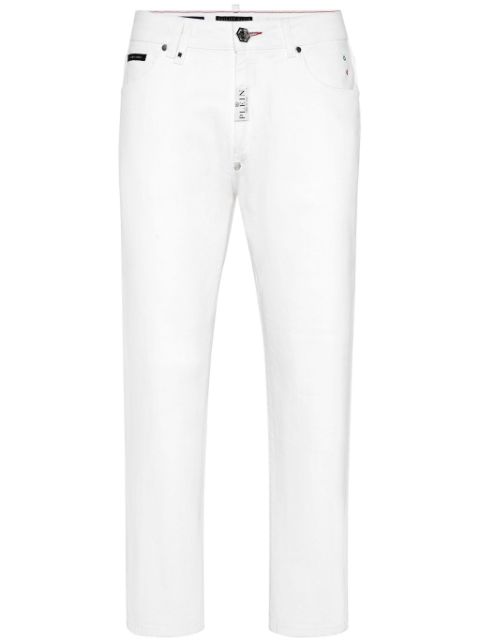 Philipp Plein logo-embroidered straight-leg trousers Men