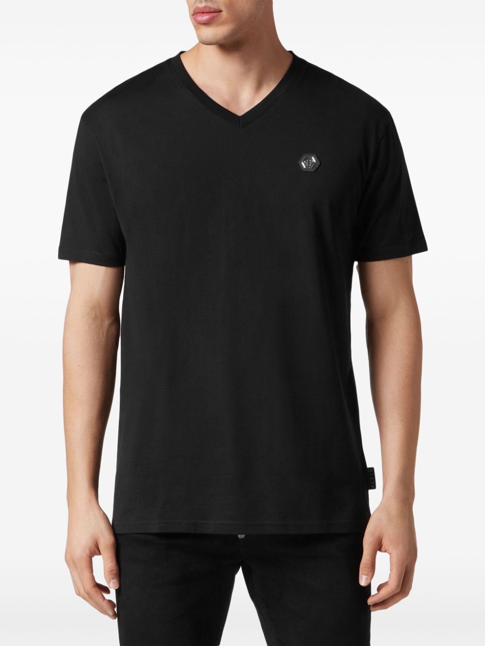 Philipp Plein Katoenen T-shirt met doodskopprint Zwart