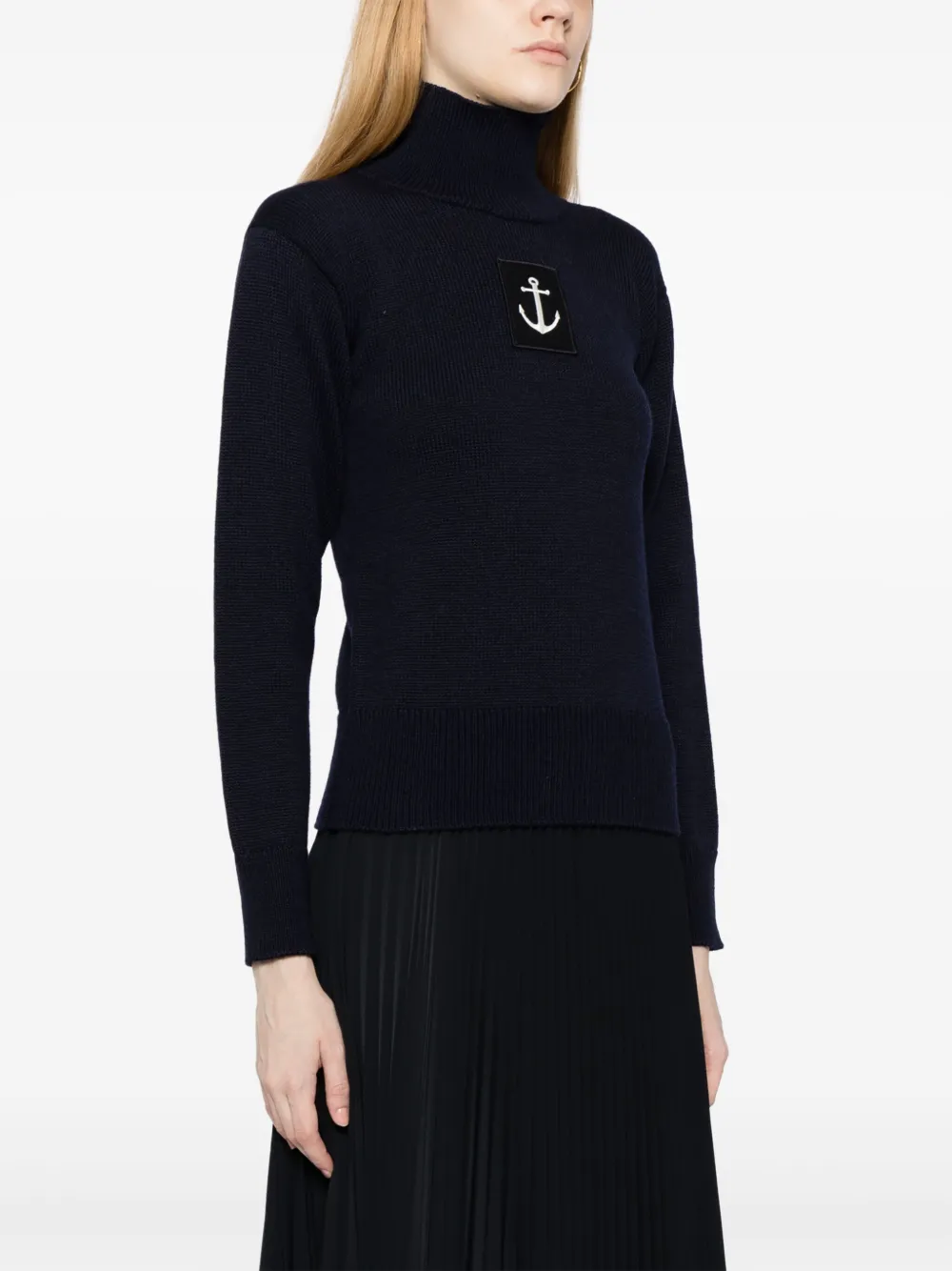 Jil Sander Trui met hoge hals Blauw