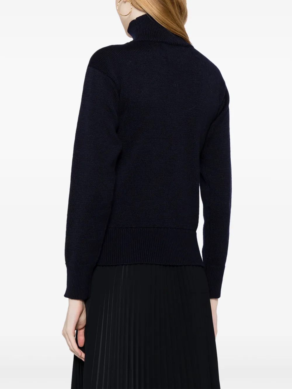 Jil Sander Trui met hoge hals Blauw