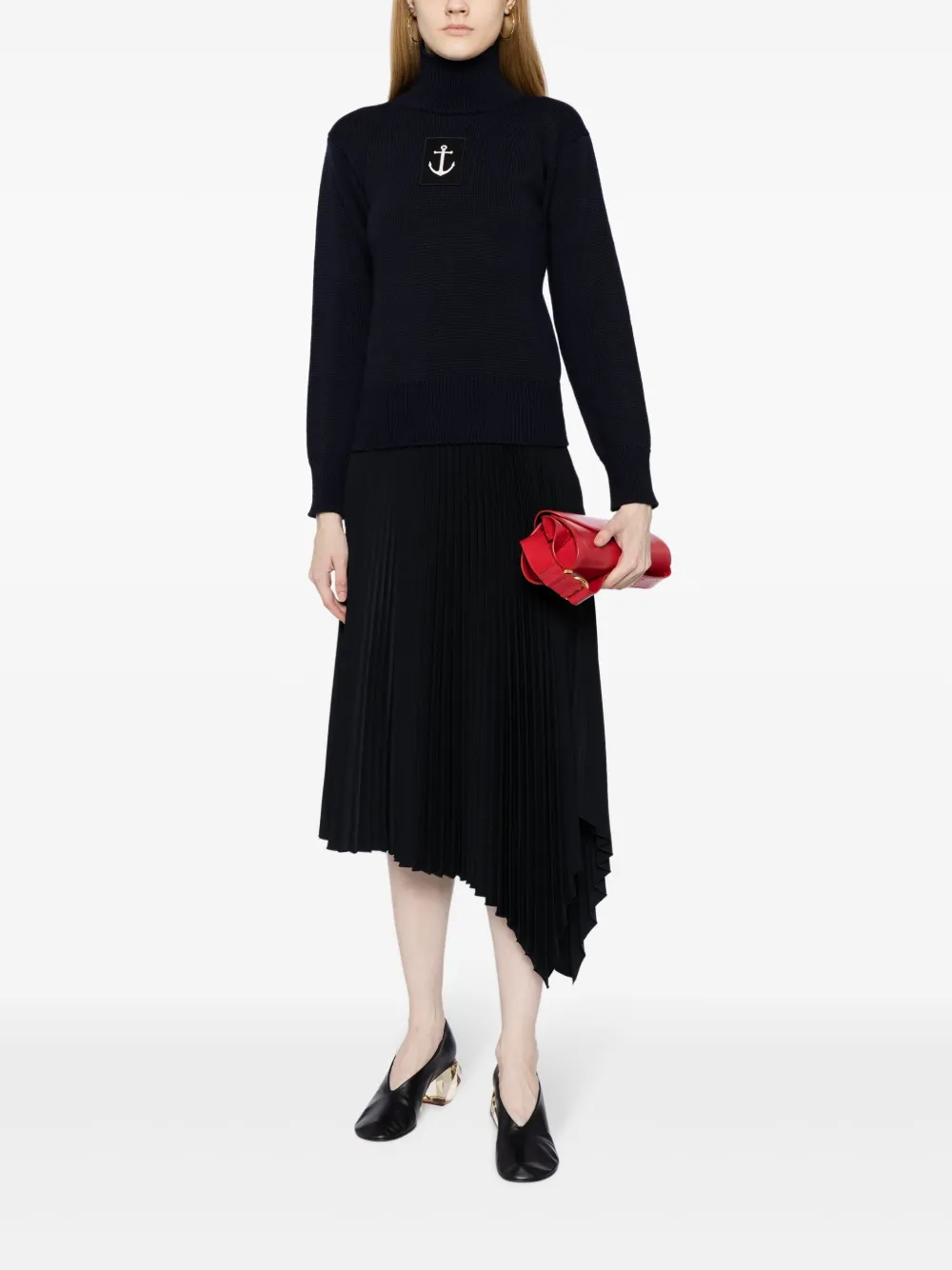 Jil Sander Trui met hoge hals - Blauw