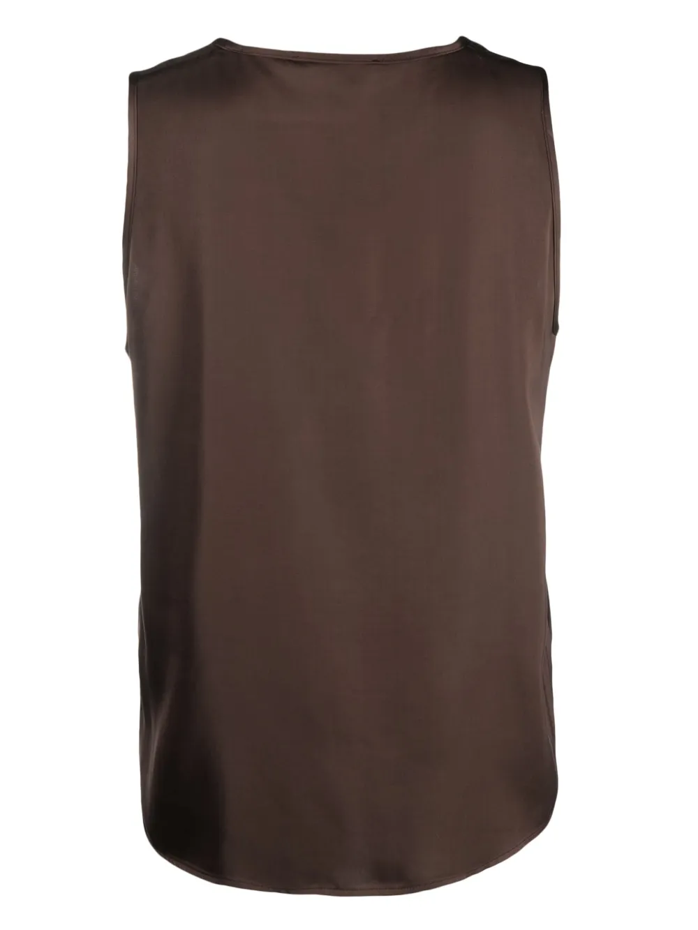 Seventy satin-finish V-neck top - Bruin