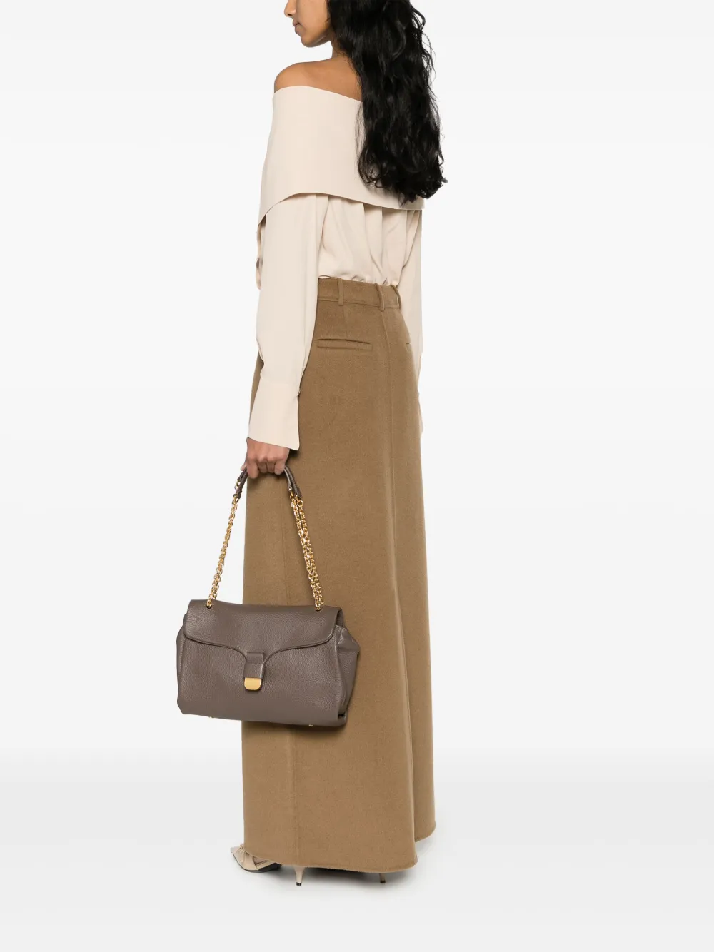 Coccinelle Neofirenze leather tote bag - Bruin