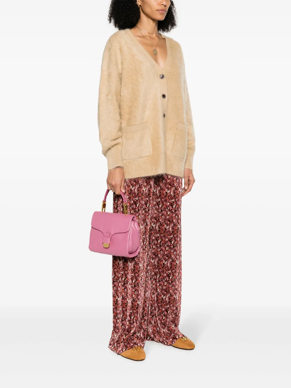 Coccinelle Sole leren shopper - Paars