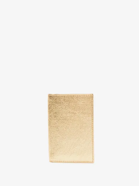 Comme Des Garçons Wallet logo-debossed metallic wallet