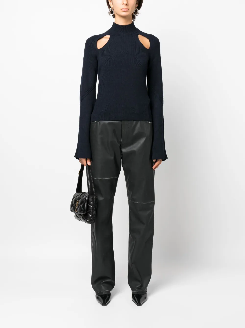 Zadig&Voltaire cut-out merino jumper - Blauw