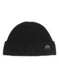 Moose Knuckles ribbed-knit wool beanie - Black