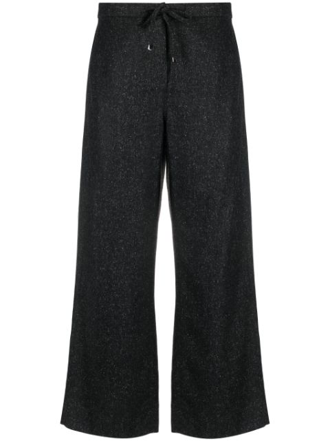 'S Max Mara herringbone elasticated-waist trousers