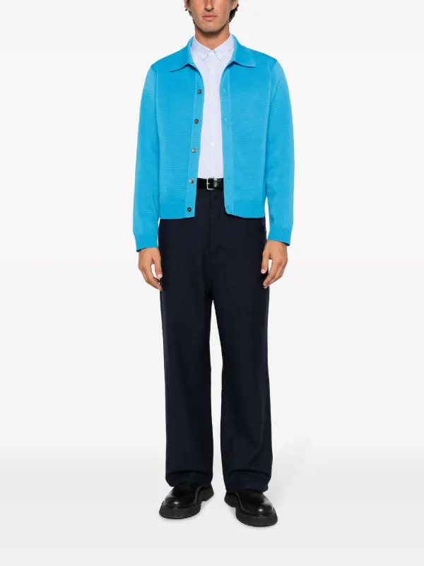 AMI Paris virgin-wool straight-leg Trousers | Blue | FARFETCH