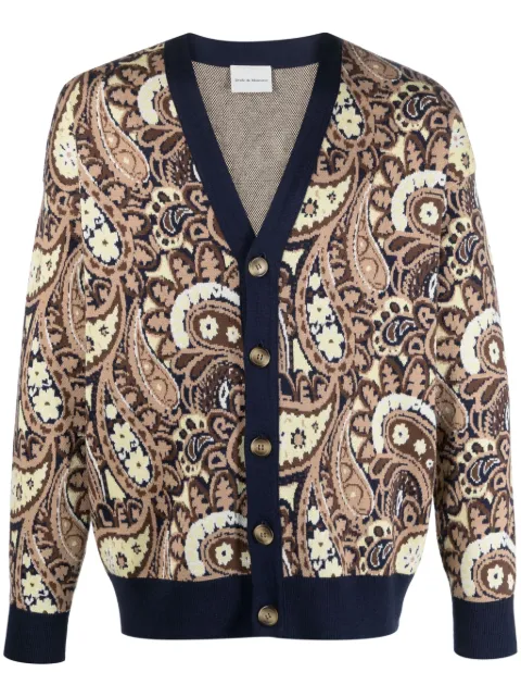 Drôle De Monsieur V-neck paisley-print cardigan