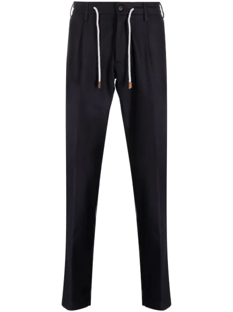 Eleventy drawstring slim-cut trousers