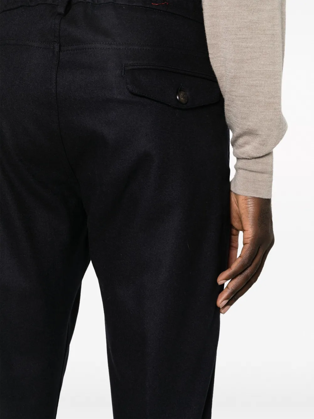 Eleventy Broek met trekkoord Blauw