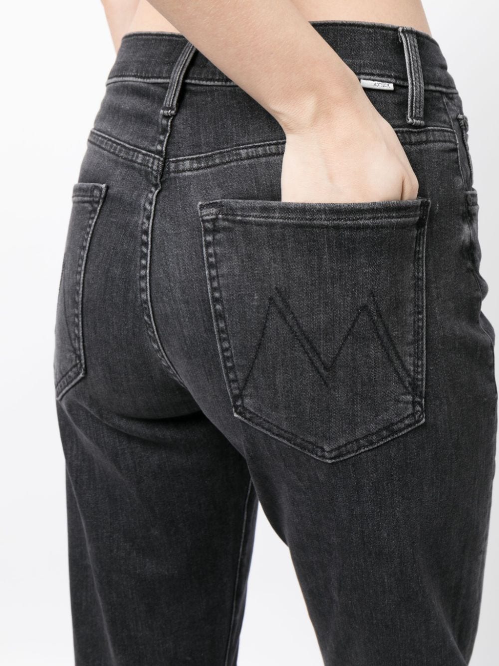 Shop Mother The Ditcher Straight-leg Jeans In Black
