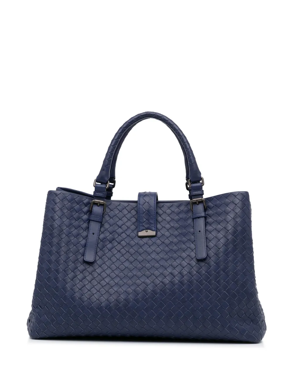 Bottega Veneta Pre-Owned Intrecciato handtas - Blauw
