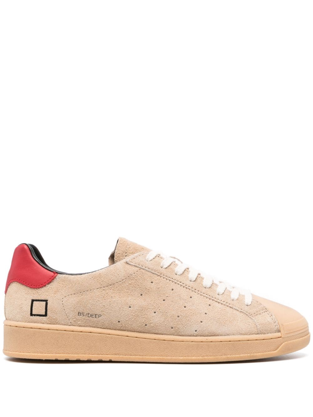 Date Base Deep Leather Sneakers In Nude