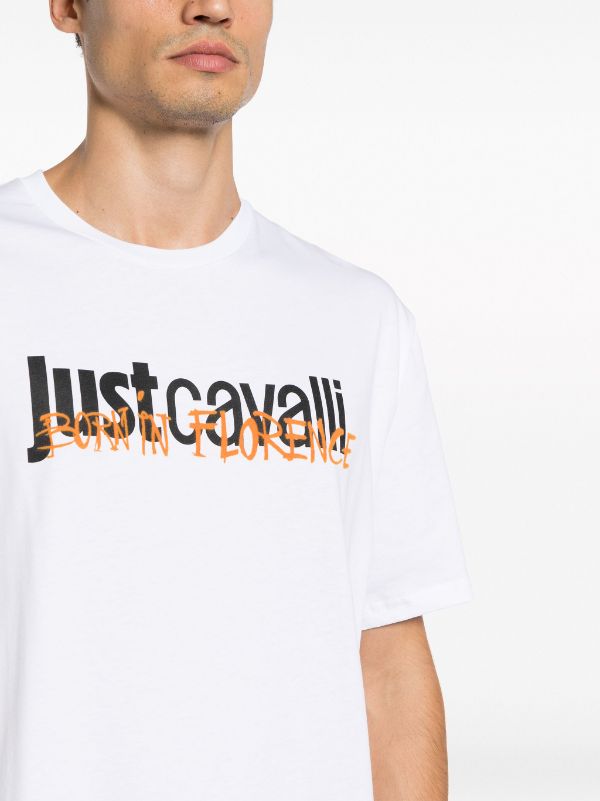Just Cavalli graphic-print short-sleeved Cotton T-shirt - Farfetch