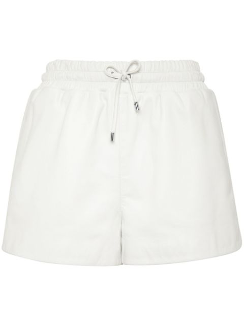 Philipp Plein logo-plaque leather shorts