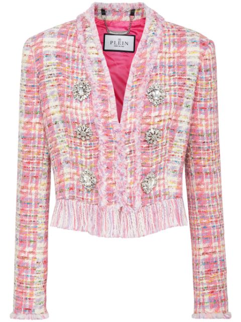 Philipp Plein single-breasted tweed blazer Women