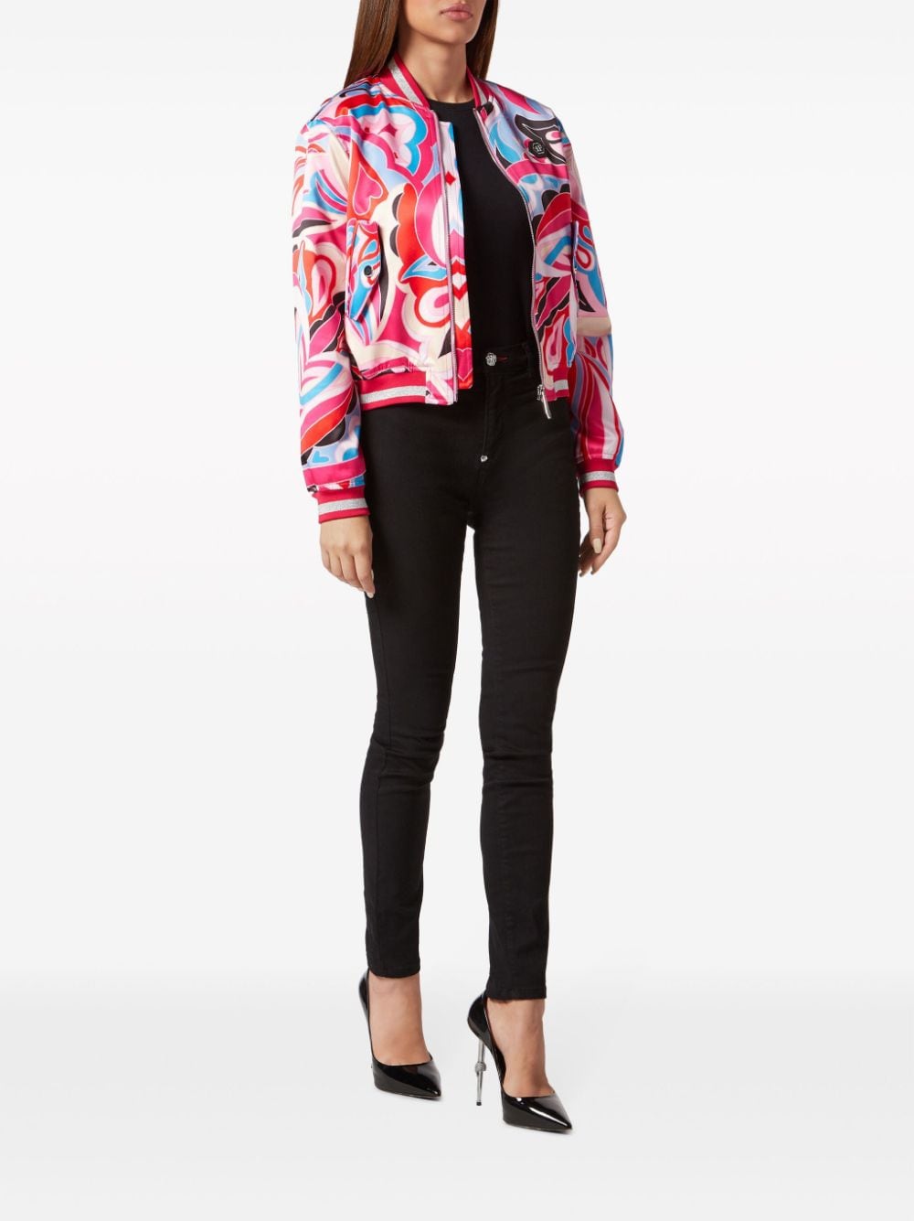 Philipp Plein Bomberjack met print - Roze