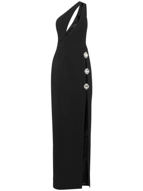 Philipp Plein brooch-embellished cady maxi dress Women