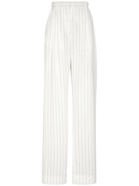 Philipp Plein Cady crystal-pinstripe trousers