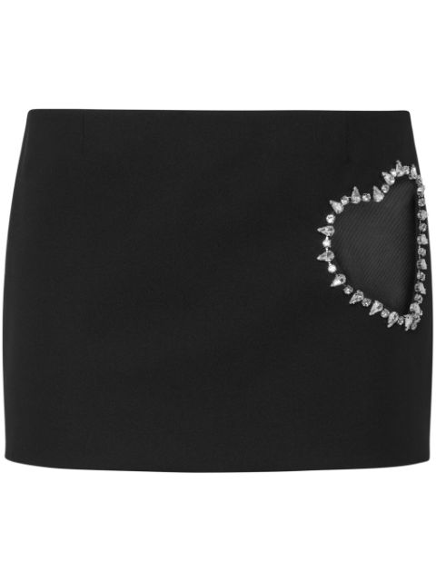 Philipp Plein Cady Heart cut-out detail mini skirt Women