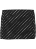 Philipp Plein crystal-embellished pinstriped mini skirt - Black