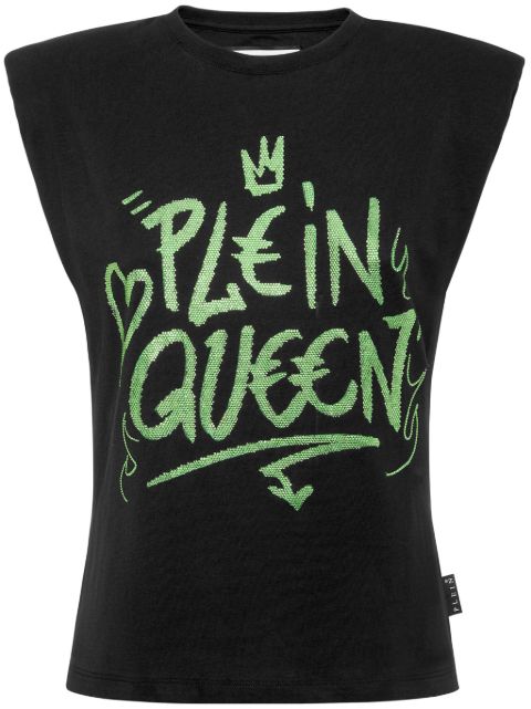 Philipp Plein slogan-print cotton T-shirt Women