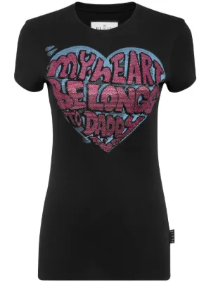 Philipp Plein Diamond rhinestone-embellished T-shirt | Black