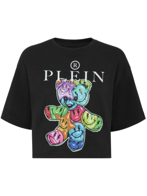 Philipp Plein t-shirt crop Smile à encolure ronde