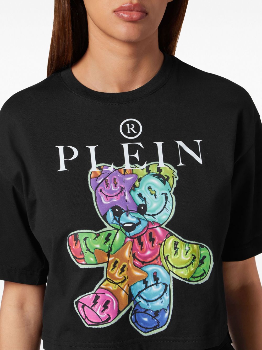 Philipp Plein Cropped T-shirt Zwart