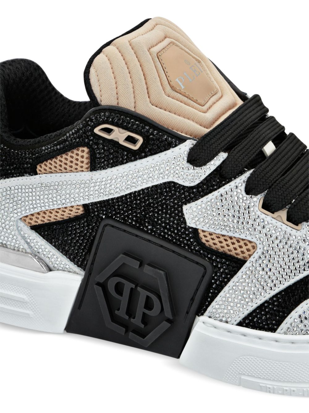 Shop Philipp Plein Strass Crystal-embellished Sneakers In Black