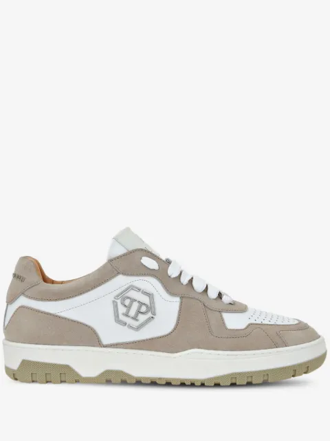 Philipp Plein Hexagon logo-plaque panelled sneakers