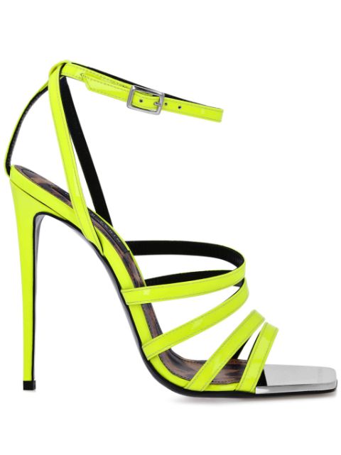 Philipp Plein square-toe patent leather sandals Women