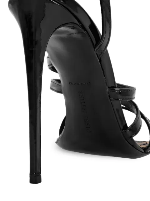 Philipp Plein square-toe patent leather sandals SADSWSA0645PLE077N - 2