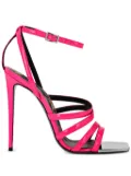 Philipp Plein square-toe patent leather sandals - Pink