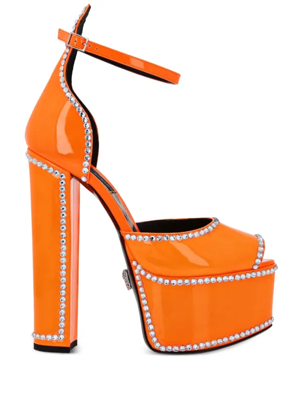 Tangerine crystal embellished hotsell sandal