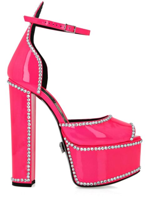 Philipp Plein crystal-embellished leather sandals Women