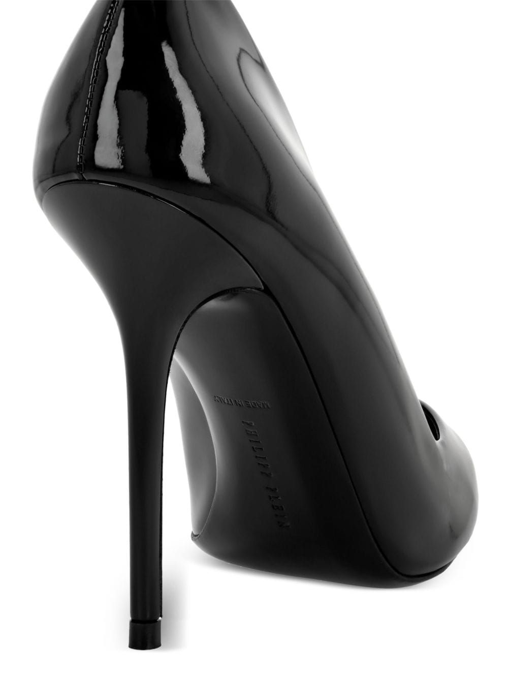 Shop Philipp Plein Skull-appliqué Patent-leather Pumps In Black