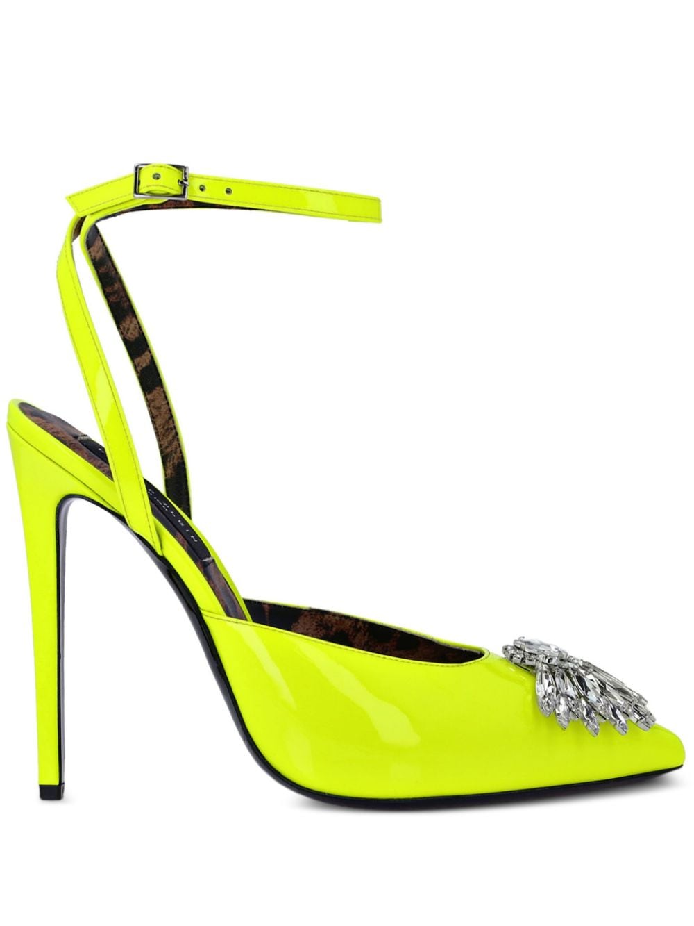 Philipp Plein 120mm Crystal-embellished Pumps In Yellow
