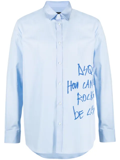 Dsquared2 Dan Graffiti cotton shirt