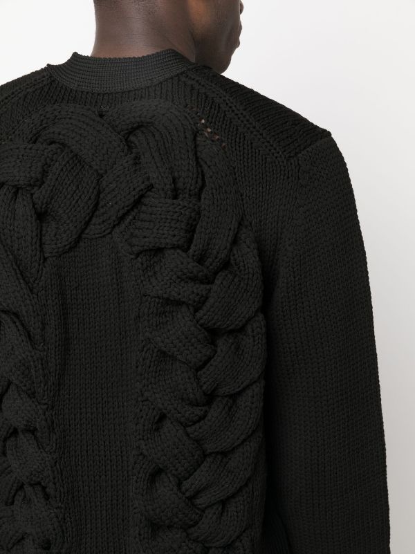 Comme Des Garçons Homme Plus V-neck cable-knit Detail Cardigan