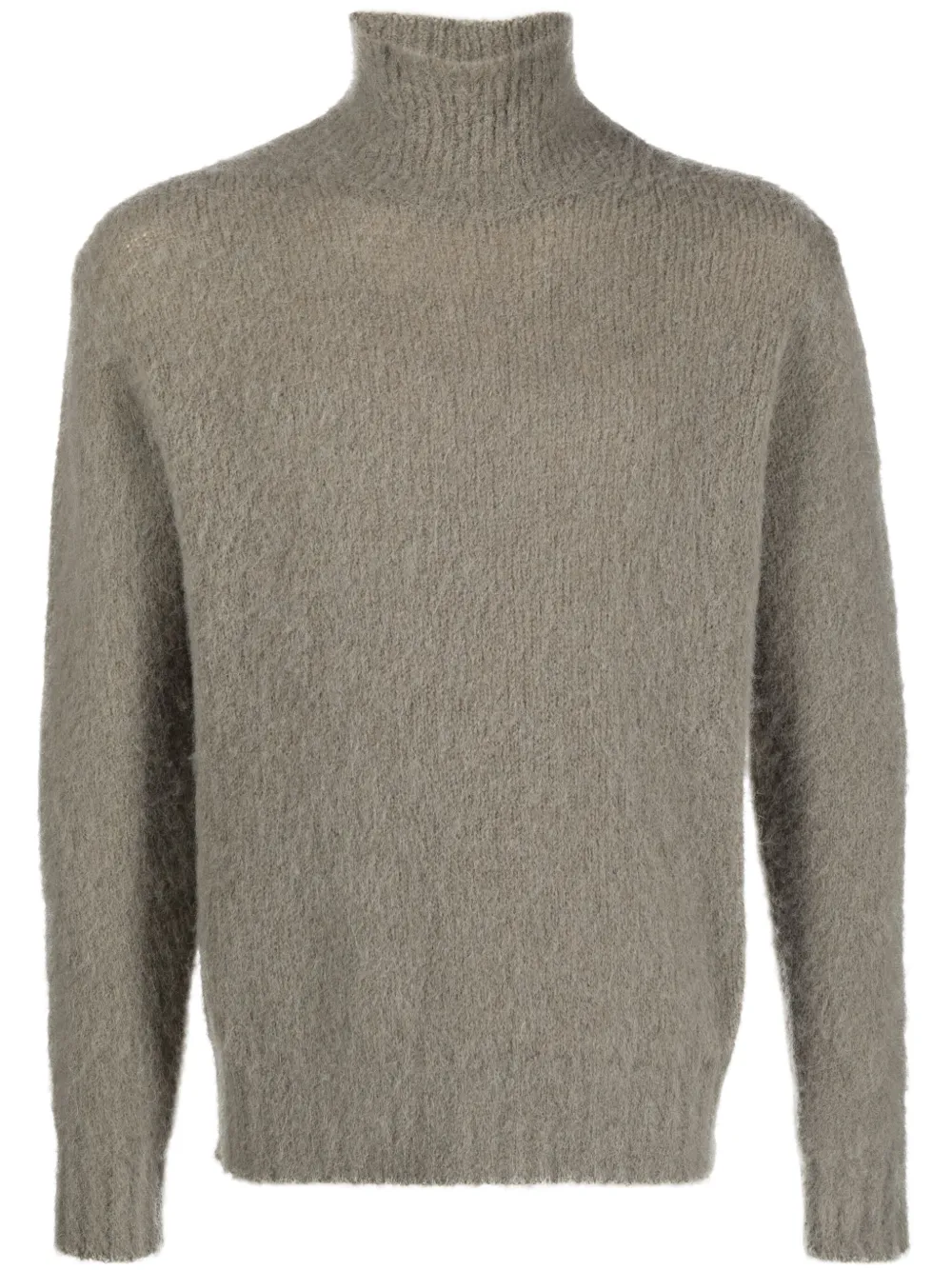 AMI ALEXANDRE MATTIUSSI HIGH-NECK BRUSHED-EFFECT JUMPER