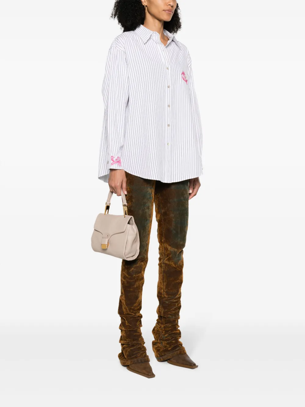 Coccinelle mini Neofirenze leather tote bag - Bruin