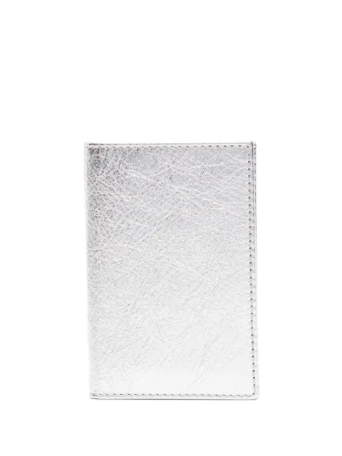 Comme Des Garçons Wallet logo-debossed metallic wallet
