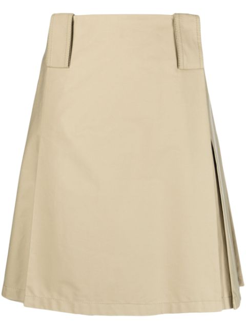 Burberry pleat-detail A-line midi skirt Women