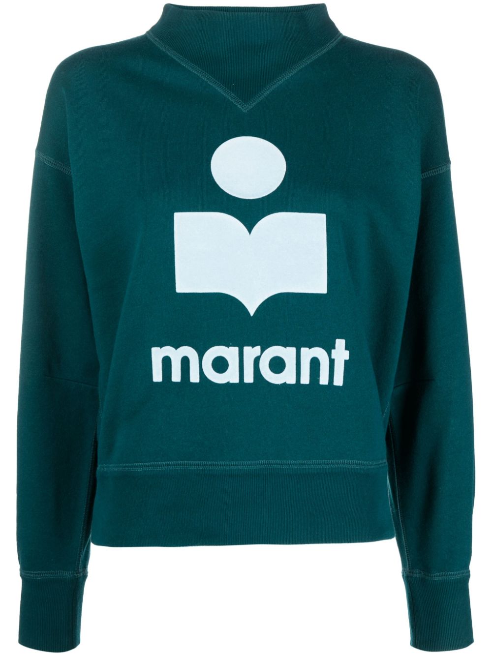 marant étoile sweat moby à logo imprimé - vert