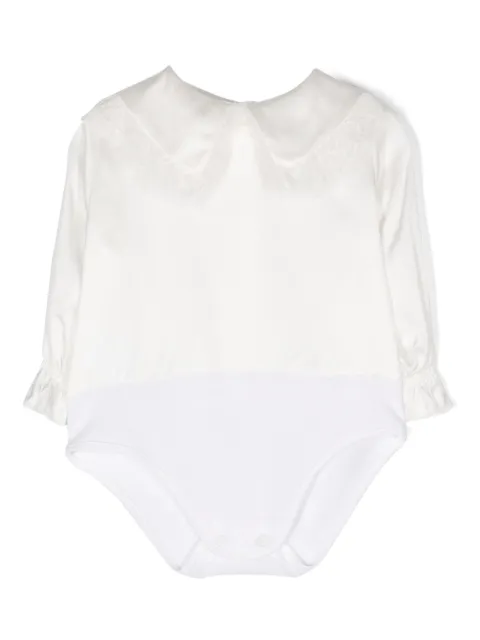 La Stupenderia lace-trim bib-collar rompers  