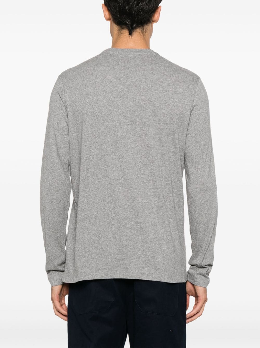 Shop Majestic Round-neck Long-sleeved T-shirt In Grau