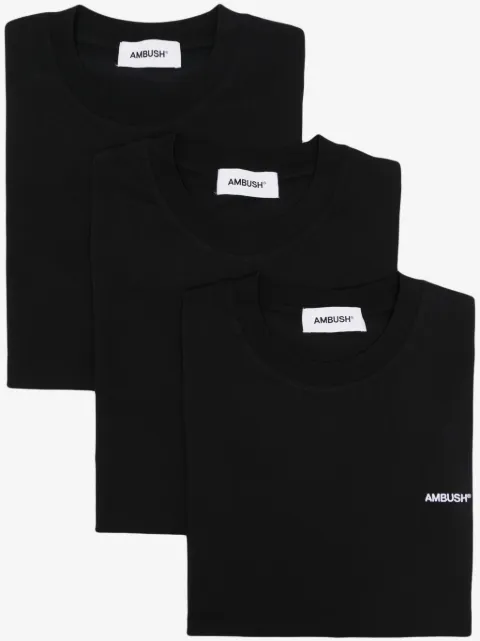 AMBUSH logo-embroidered crew-neck T-shirt